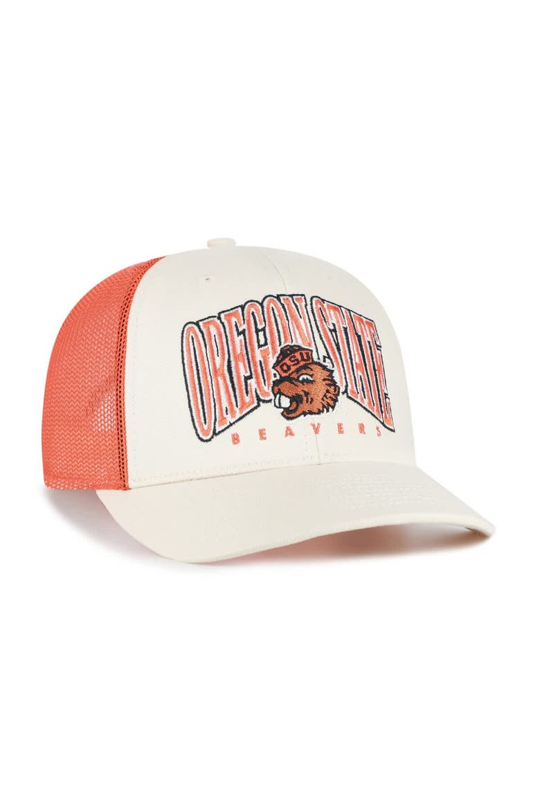 Men's '47  Natural Oregon State Beavers Drawbridge Trucker Adjustable Hat, Alternate, color, Natural