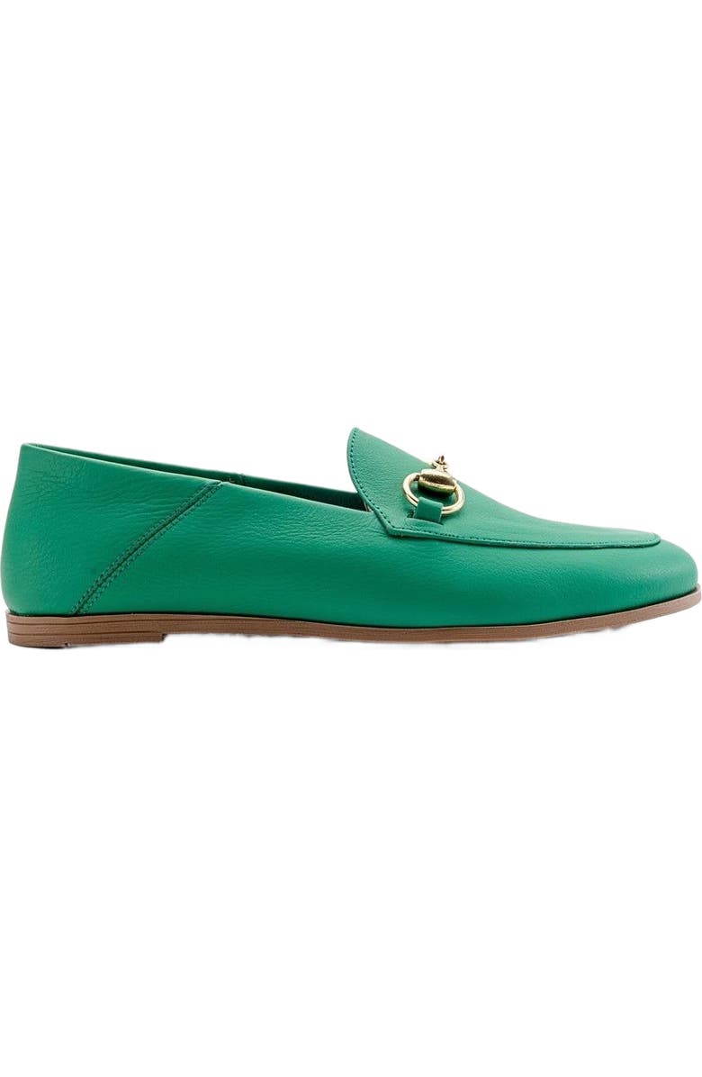 Forever & Always Shoes Penny Leather Horsebit Loafers, Alternate, color, Green Leather
