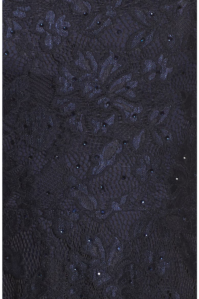 Fit & Flare Lace Dress, Alternate, color, NAVY