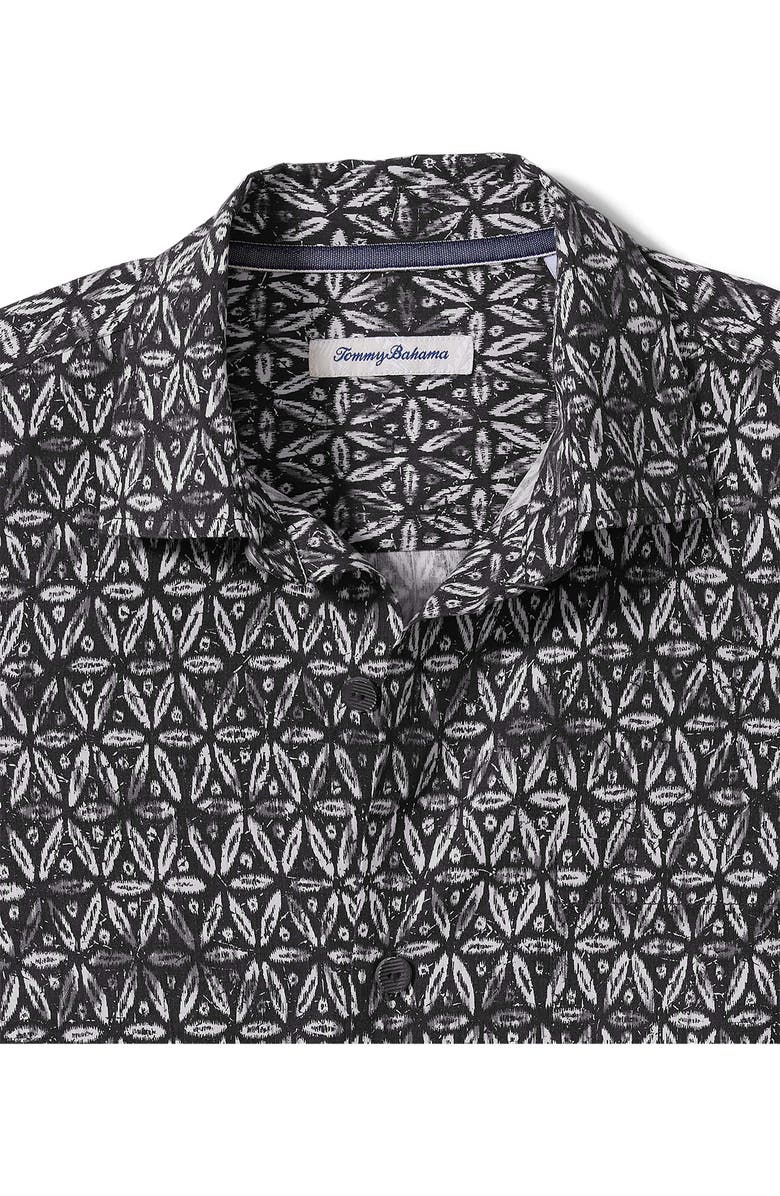 Tommy Bahama Barrier Batik Short Sleeve Silk Blend Button-Up Shirt, Alternate, color, 