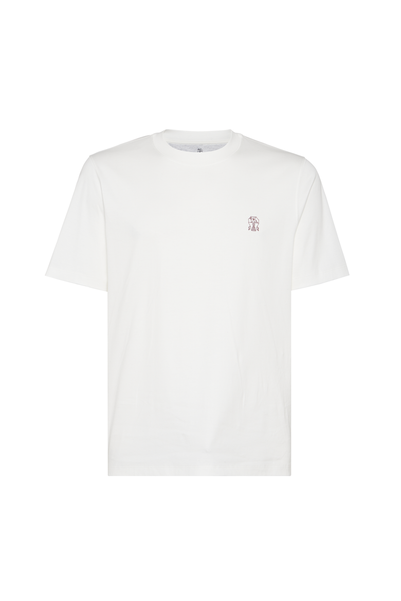 Jersey T-shirt with logo, Main, color, Off-White