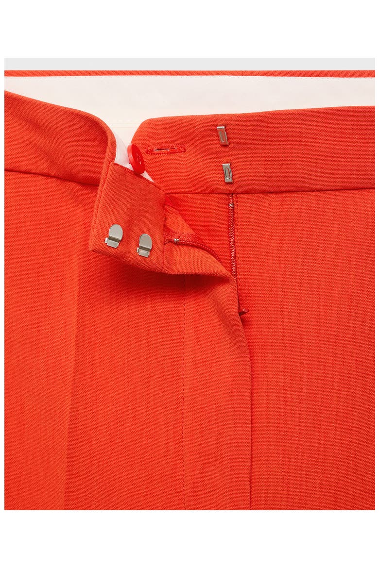 Pleated Straight Leg Pants, Alternate, color, CORAL RED
