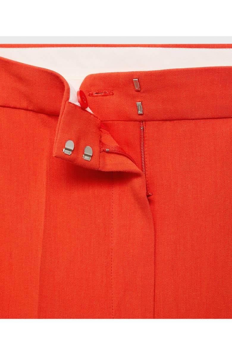 MANGO Pleated Straight Leg Pants, Alternate, color, Coral Red