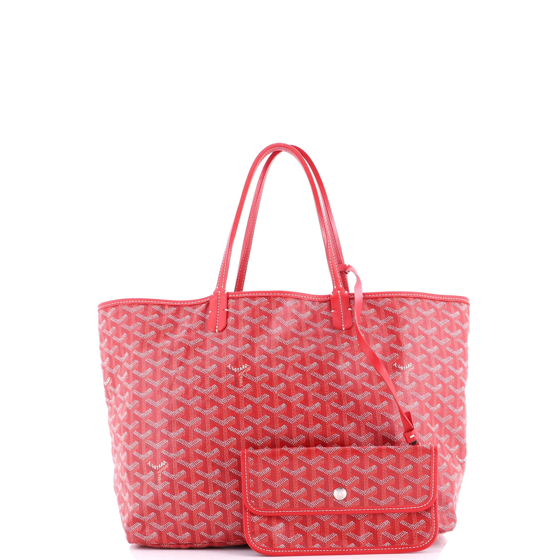 Pre-Owned Goyard Saint Louis Tote Coated Canvas GM, Alternate, color, Red