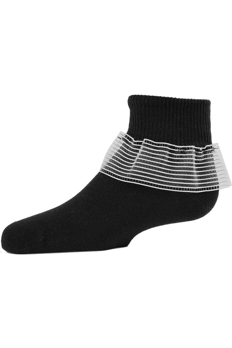 Infant Far Out Lace Ruffle Socks, Main, color, Black