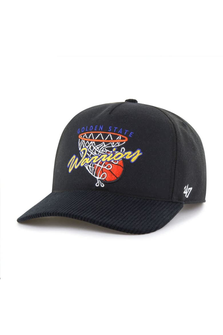 Men's '47  Black Golden State Warriors Nothing But Net Hitch Adjustable Hat, Alternate, color, Black