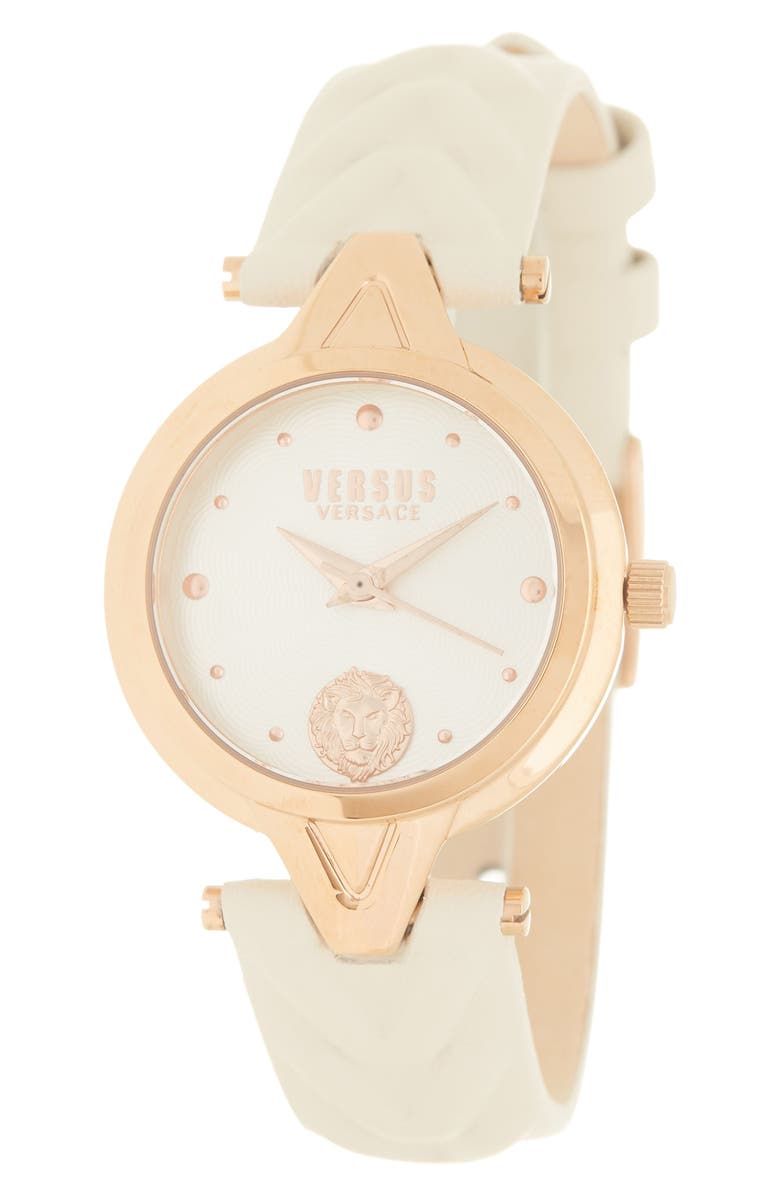 VERSUS Versace Women's Leather Strap Watch, 30mm, Main, color, 