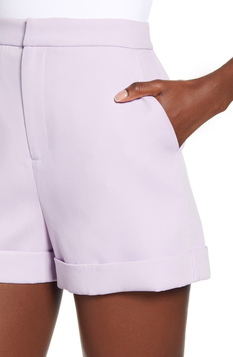 Endless Rose High Waist Tailored Shorts, Alternate, color, Lilac