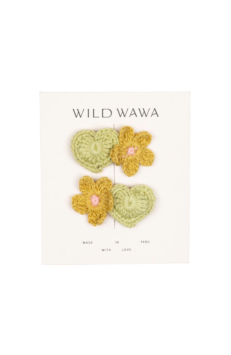 Wild Wawa Crochet Clip Set, Main, color, Golden Honey