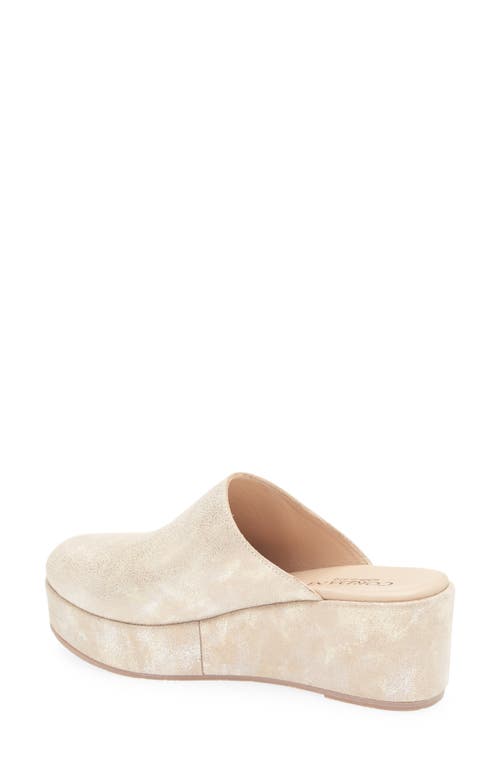Cordani Camryn Shimmer Platform Wedge Mule In Brown