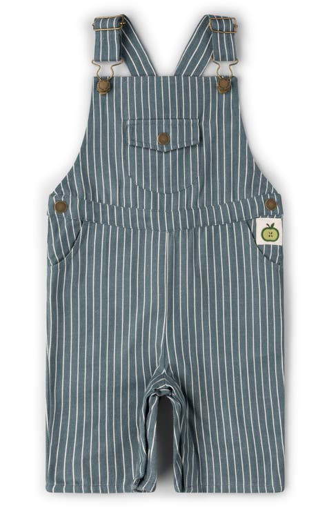 Kids' Stripe Organic Cotton Twill Overalls (Baby & Toddler)