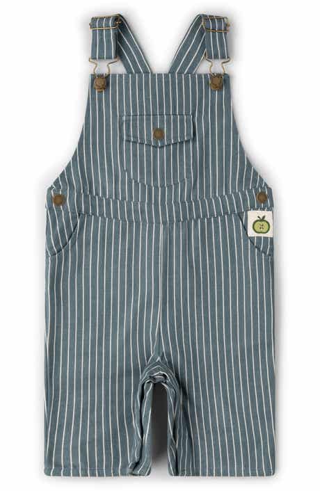 Kids' Stripe Organic Cotton Twill Overalls