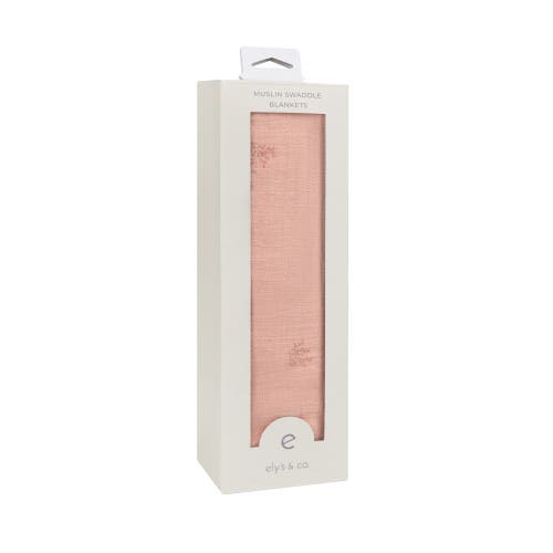 Ely's & Co. Velour Leaf Pattern Collection In Pink