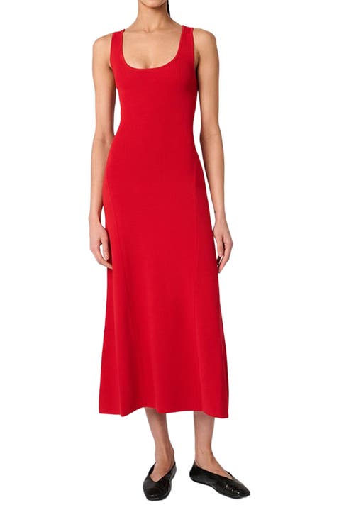 Scoop Neck Midi Dress