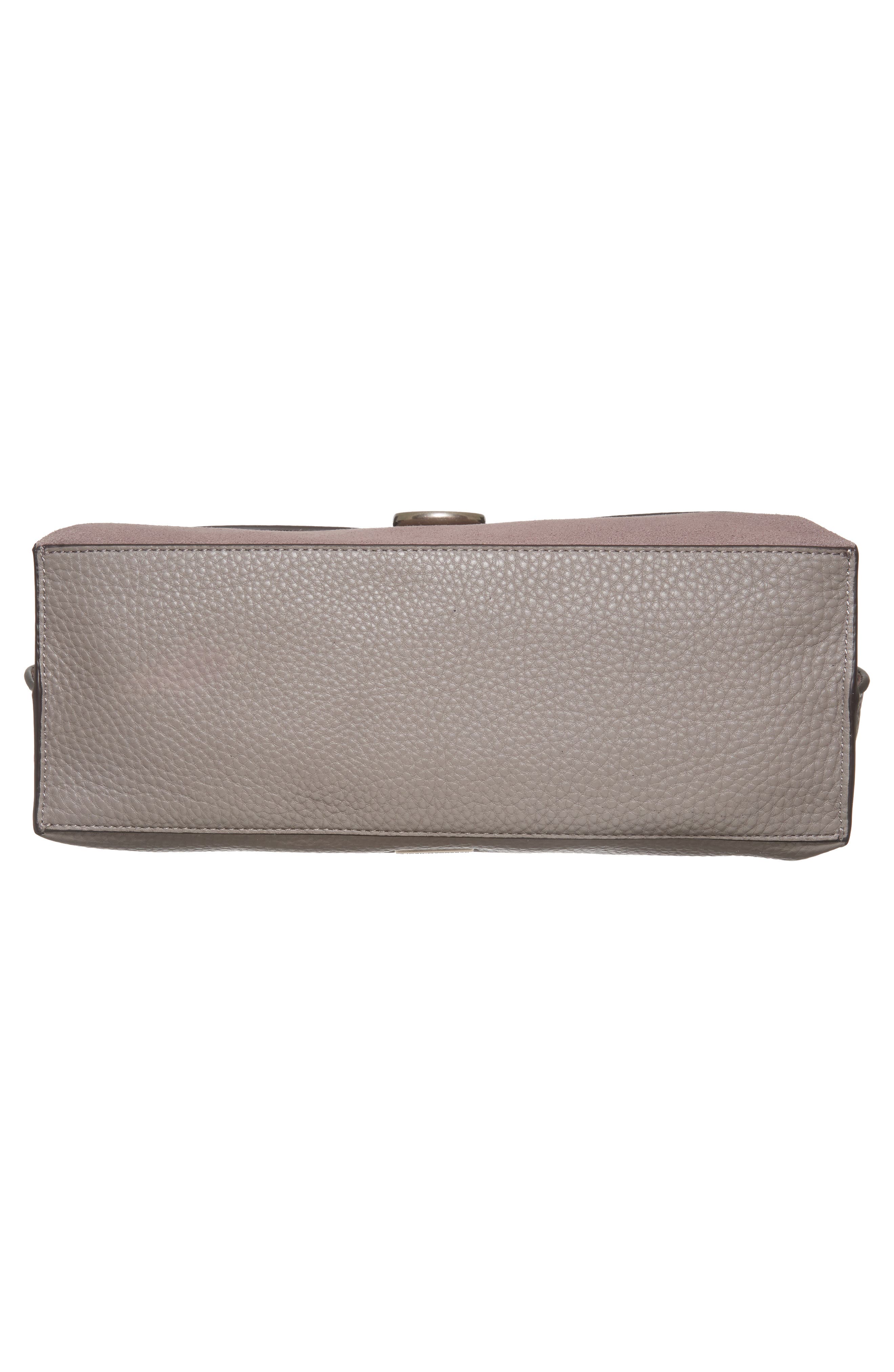Rebecca Minkoff Medium Keith Suede & Leather Satchel, Alternate, color, Grey