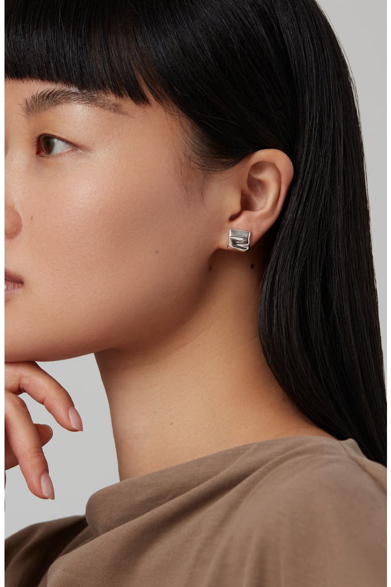 Mini Sundra Stud Earrings, Alternate, color, HIGH POLISH SILVER