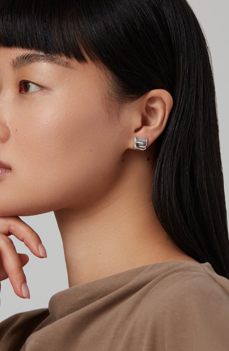 JENNY BIRD Mini Sundra Stud Earrings, Alternate, color, High Polish Silver