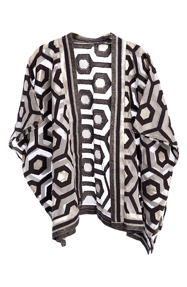 SAACHI Geo Poncho, Alternate, color, Black