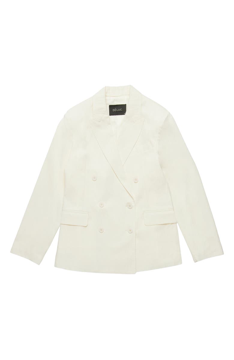 DELUC Caleira Relaxed Blazer, Alternate, color, Ecru