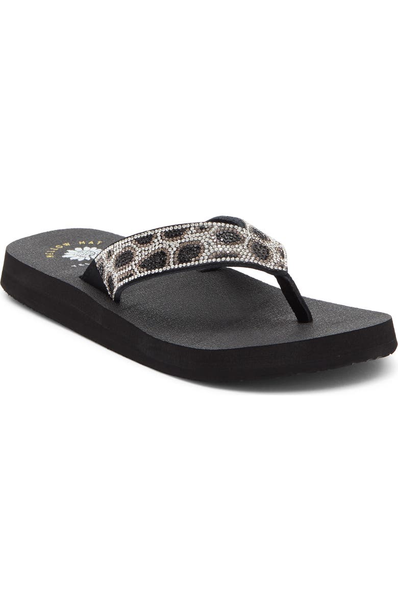 Yellow Box Premium Naseeba Flip Flop Sandal, Main, color, Black
