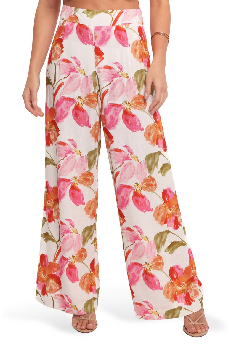 Saffra Wide Leg Pants, Main, color, EVERLYN PRINT