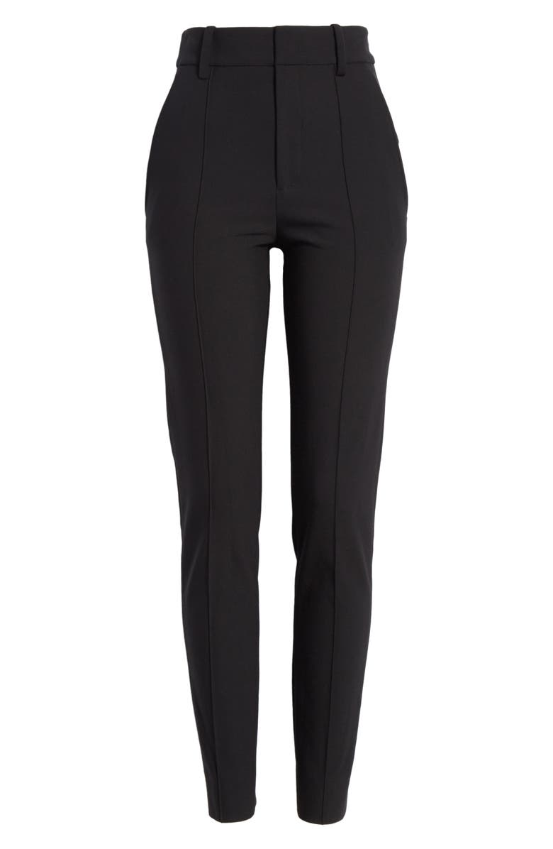 Vince High Waist Stretch Cotton Cigarette Pants, Alternate, color,