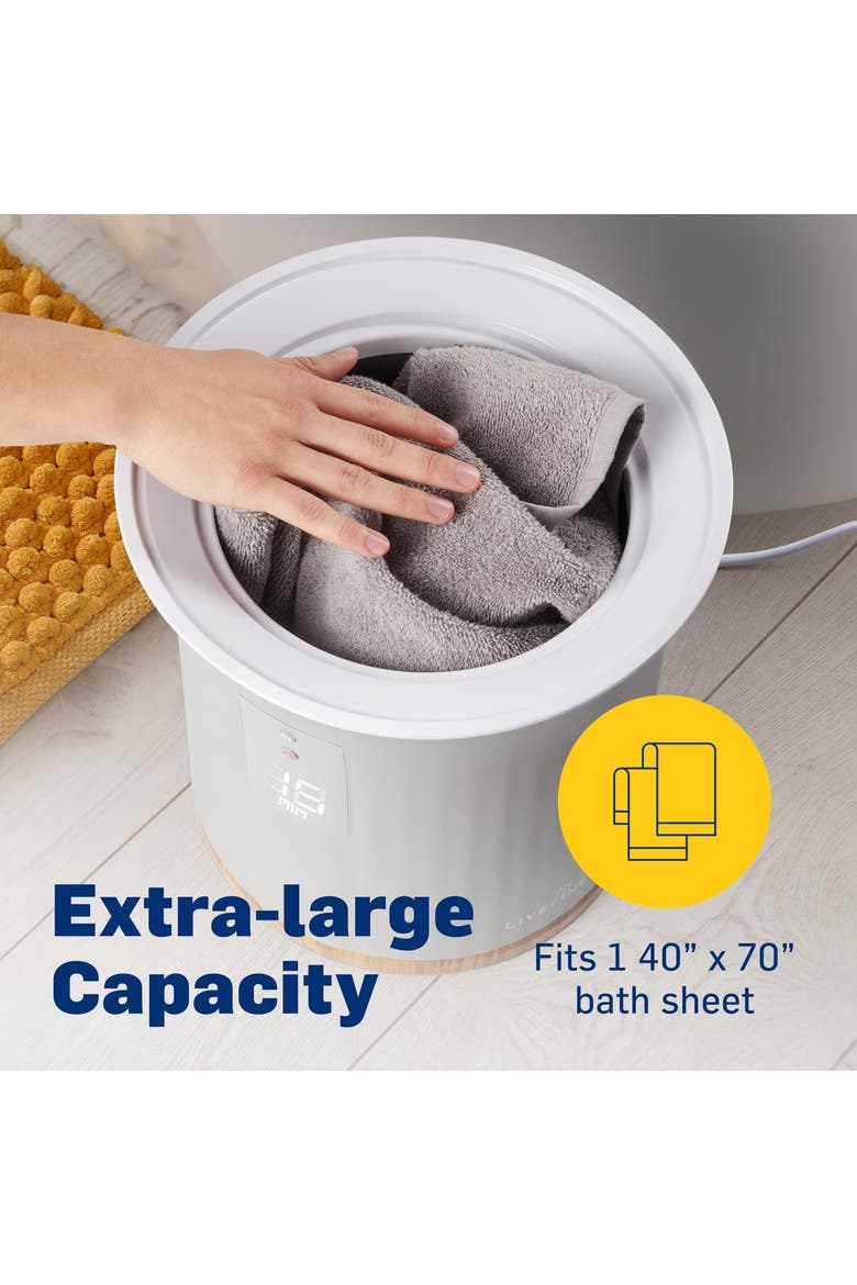 Small Bucket Style Towel Warmer, Alternate, color, Grey