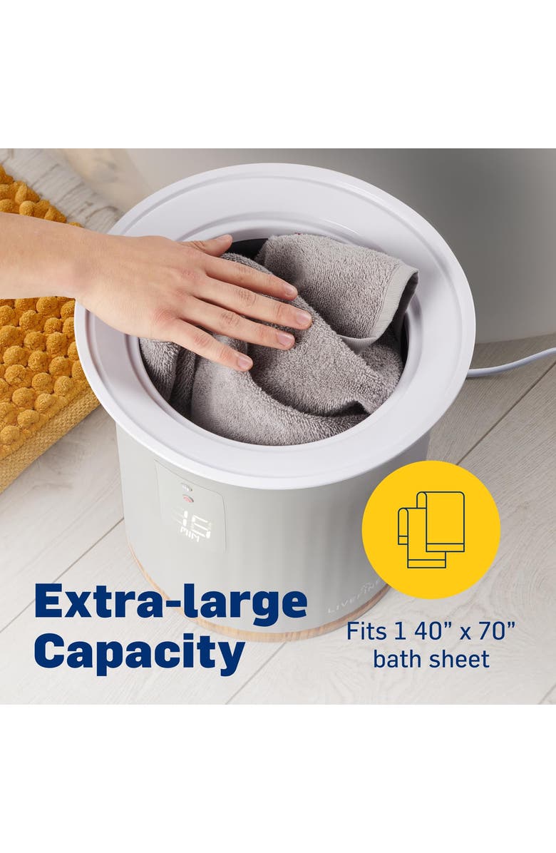 Live Fine Small Bucket Style Towel Warmer, Alternate, color, Grey