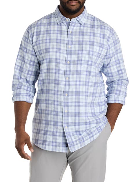 Big & Tall Hummock Plaid Island Flannel Sport Shirt