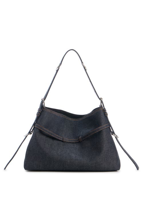 Givenchy Medium Voyou Denim Hobo Bag In Blue