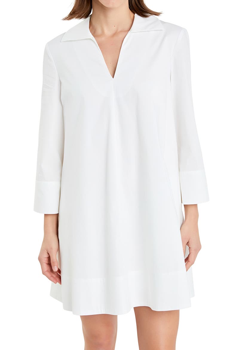 A-line Caftan Dress, Alternate, color, WHITE