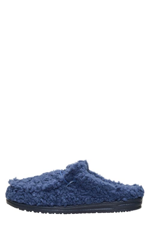 Hey Dude Wally Faux Shearling Slipper In Blue