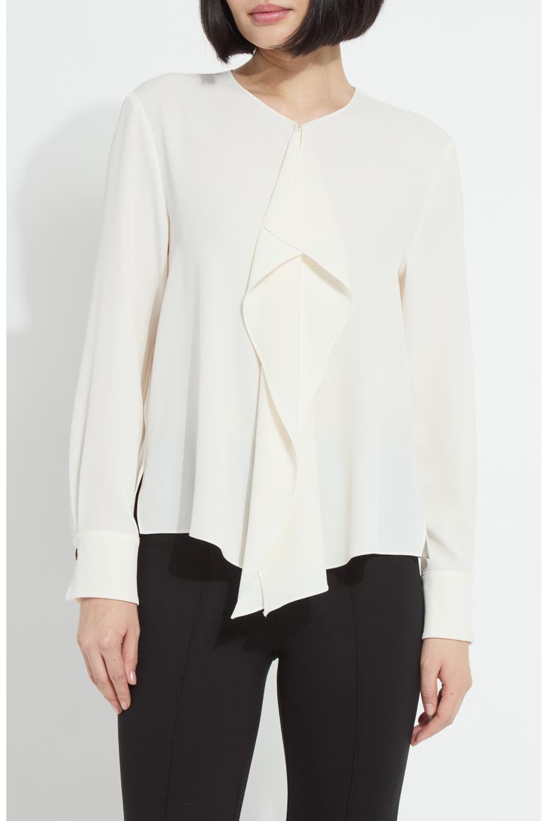 Celeste Flounced Blouse, Main, color, NATURAL PEARL
