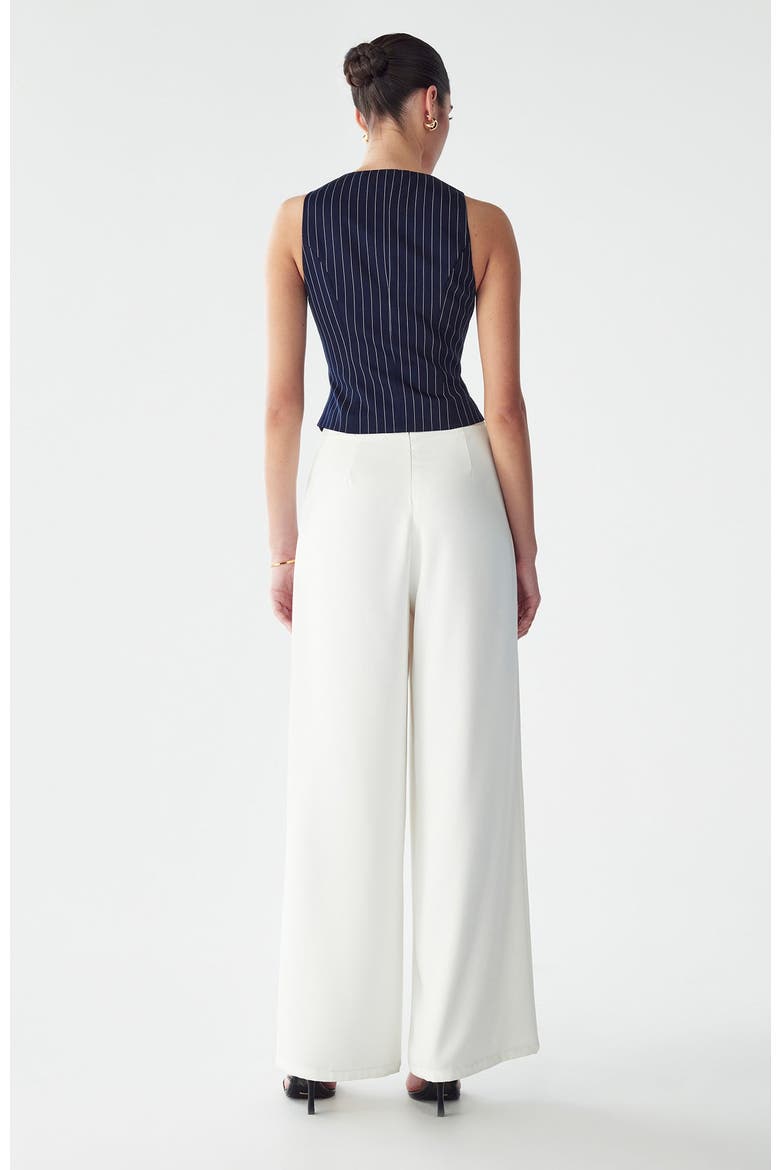 Katherine Top, Alternate, color, Navy Pinstripe