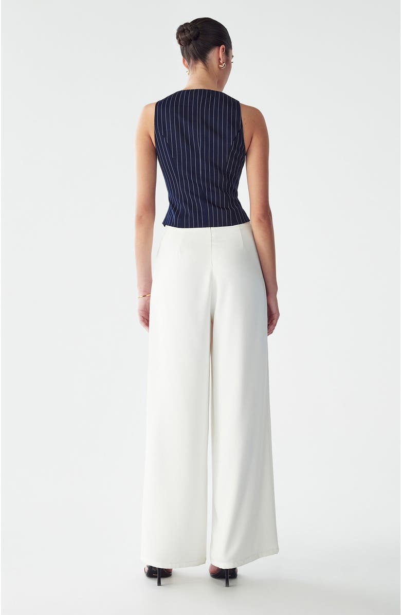 WILLA Katherine Top, Alternate, color, Navy Pinstripe