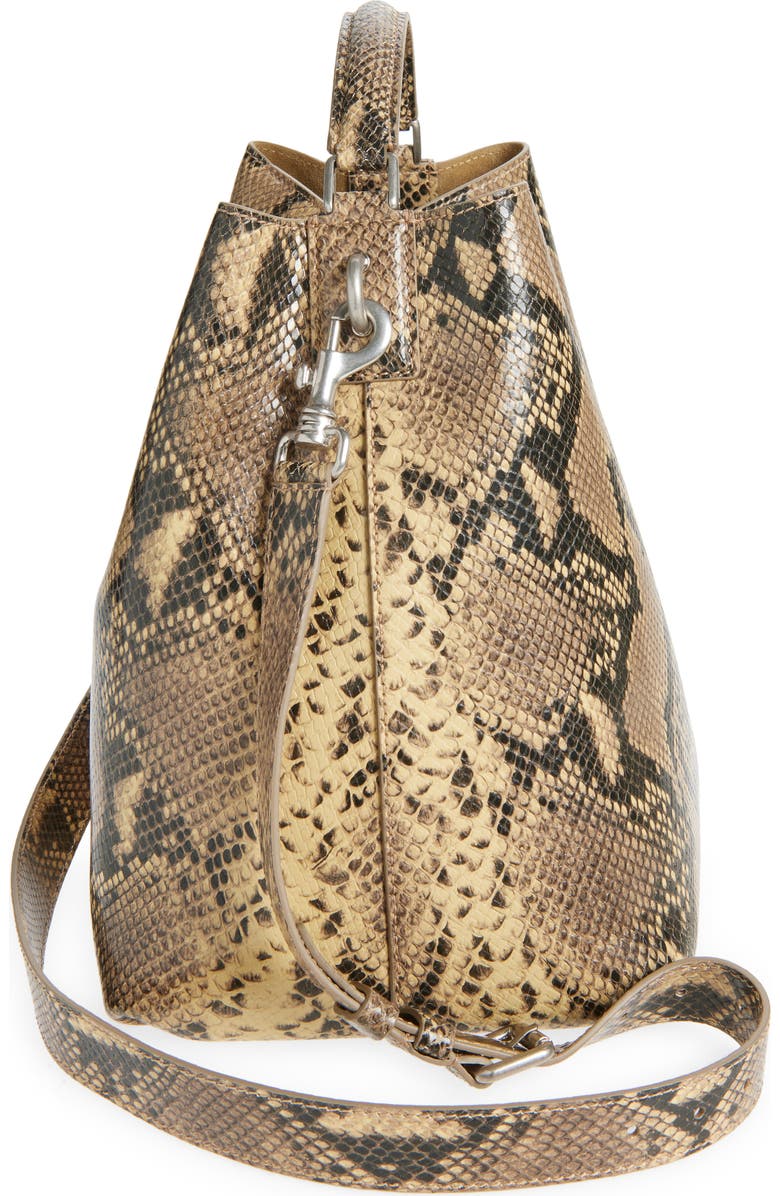 Dries Van Noten Python Print Leather Hobo Bag, Alternate, color,