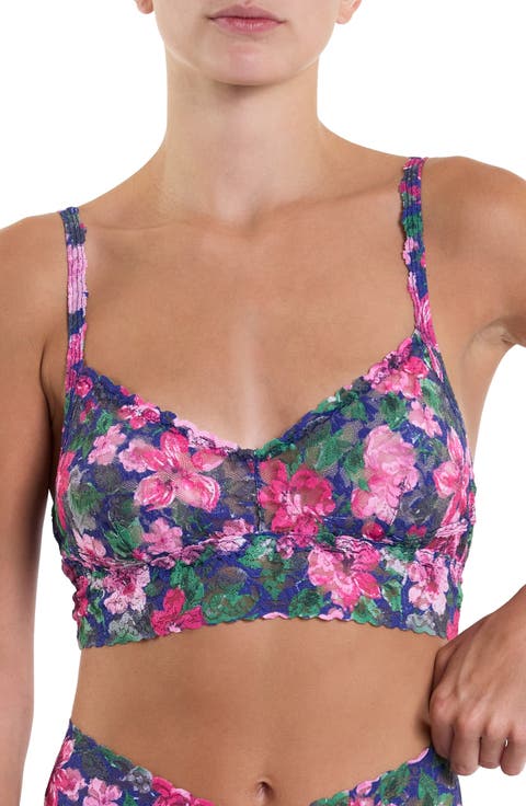Retro Print Lace Bralette