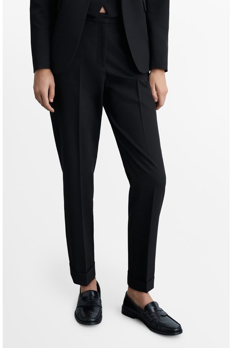 Straight Leg Suit Pants, Main, color, BLACK