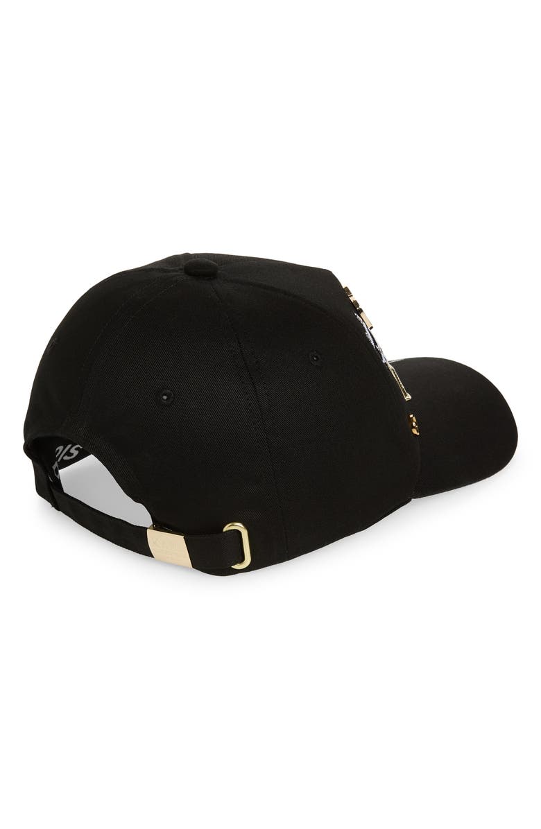KARL LAGERFELD PARIS Karl Atelier Adjustable Baseball Cap, Alternate, color, Black