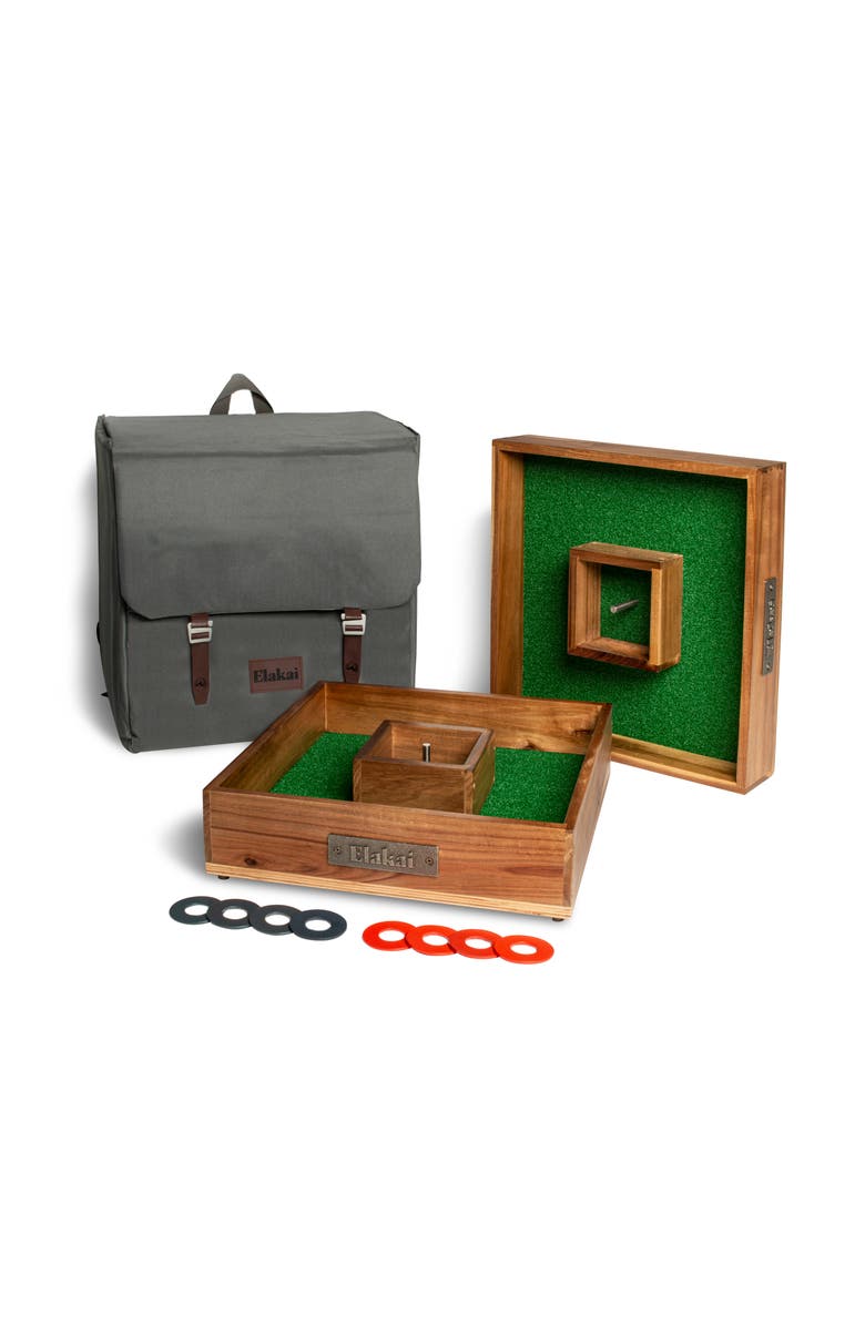 Elakai Washer Toss Game, Main, color, Natural Wood