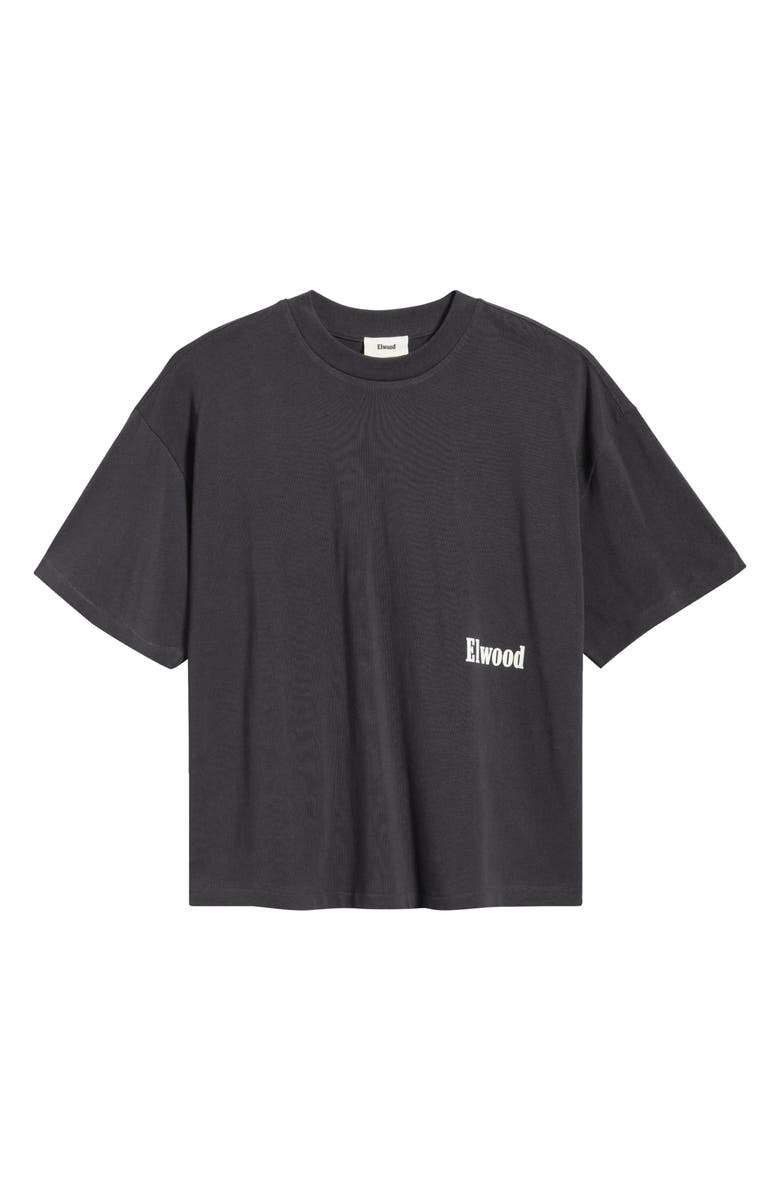 Elwood Boxy Heavyweight Cotton Crop T-Shirt, Alternate, color, Coal