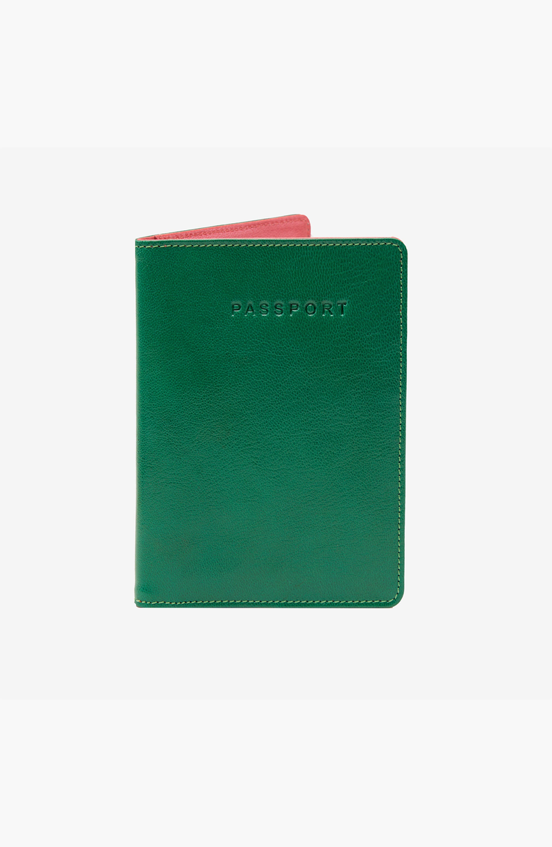 Tusk Siam Passport Wallet, Main, color, Teal / Geranium