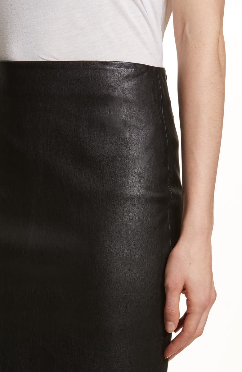 Theory Leather Skinny Pencil Skirt, Alternate, color,