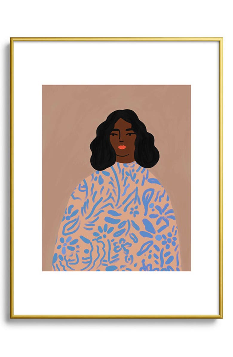 Deny Designs The Sweater Framed Art Print, Alternate, color, Blue