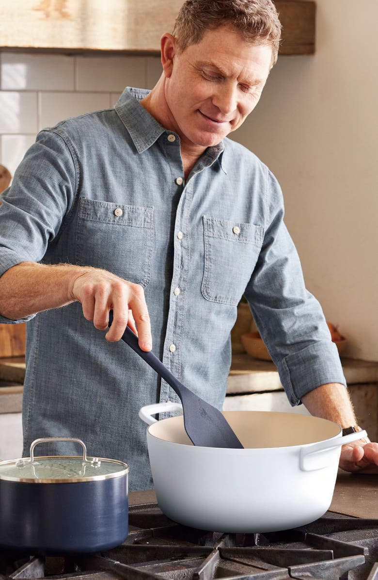 GreenPan x Bobby Flay 5.5-Quart Enameled Cast Iron Dutch Oven, Alternate, color, Cream