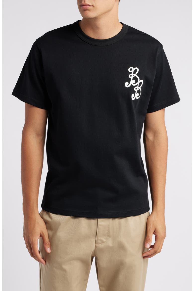 Essential Cotton Logo T-Shirt, Main, color, BLACK