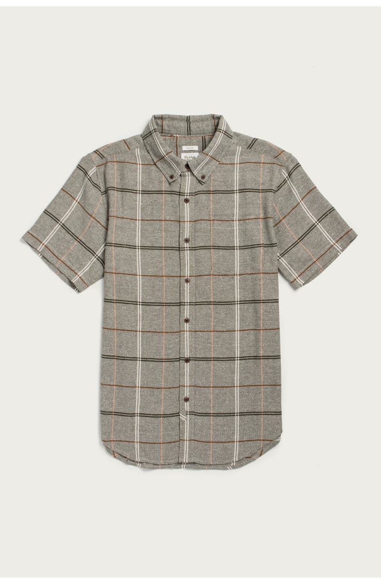 Bridge & Burn Jordan Slim Shirt, Main, color, Olive Ember Grid
