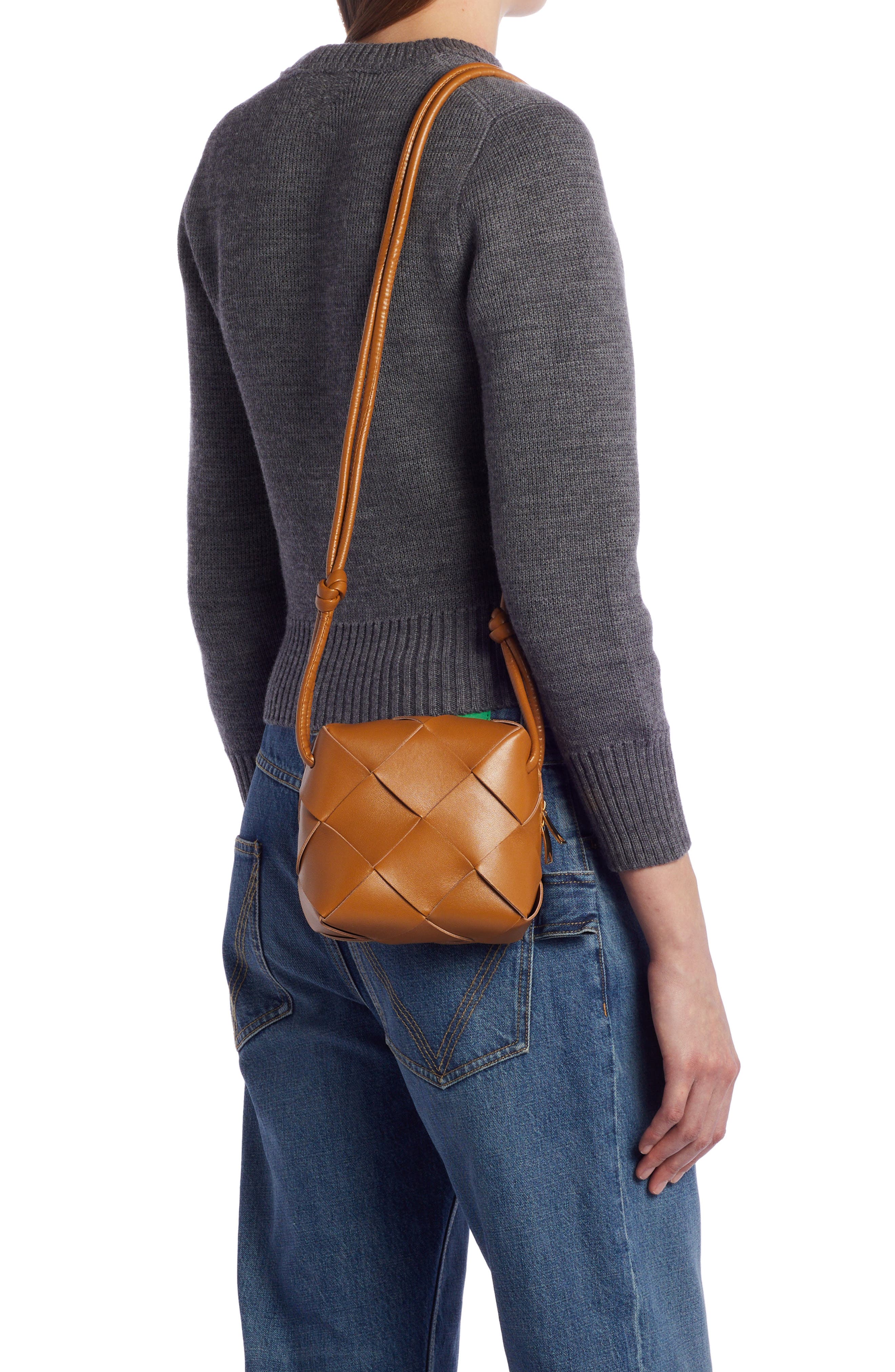 Bottega Veneta Mini Intrecciato Leather Crossbody Bag, Alternate, color, 