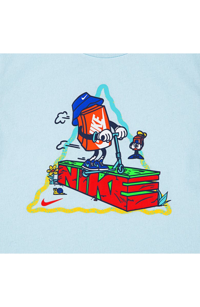 Nike Kids' Boxy Scooter Graphic T-Shirt, Alternate, color, Glacier Blue