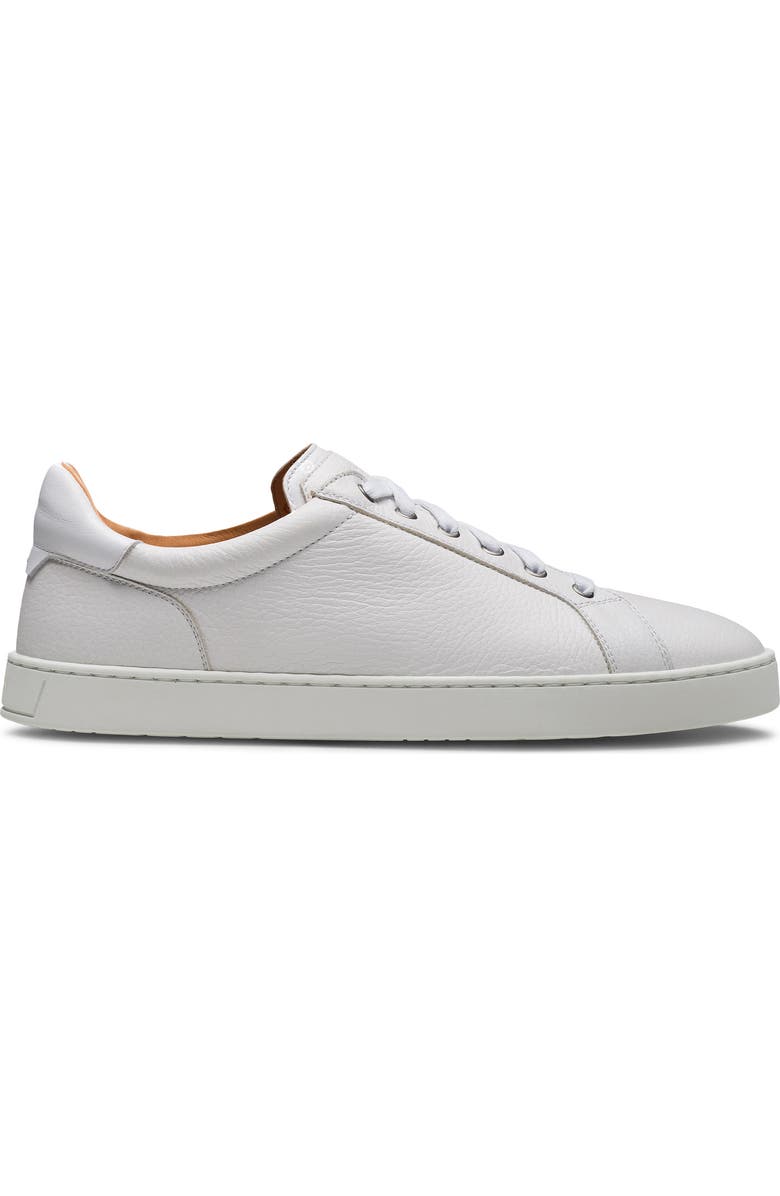 Magnanni Cote Lo Sneaker, Alternate, color, White Tumbled And White